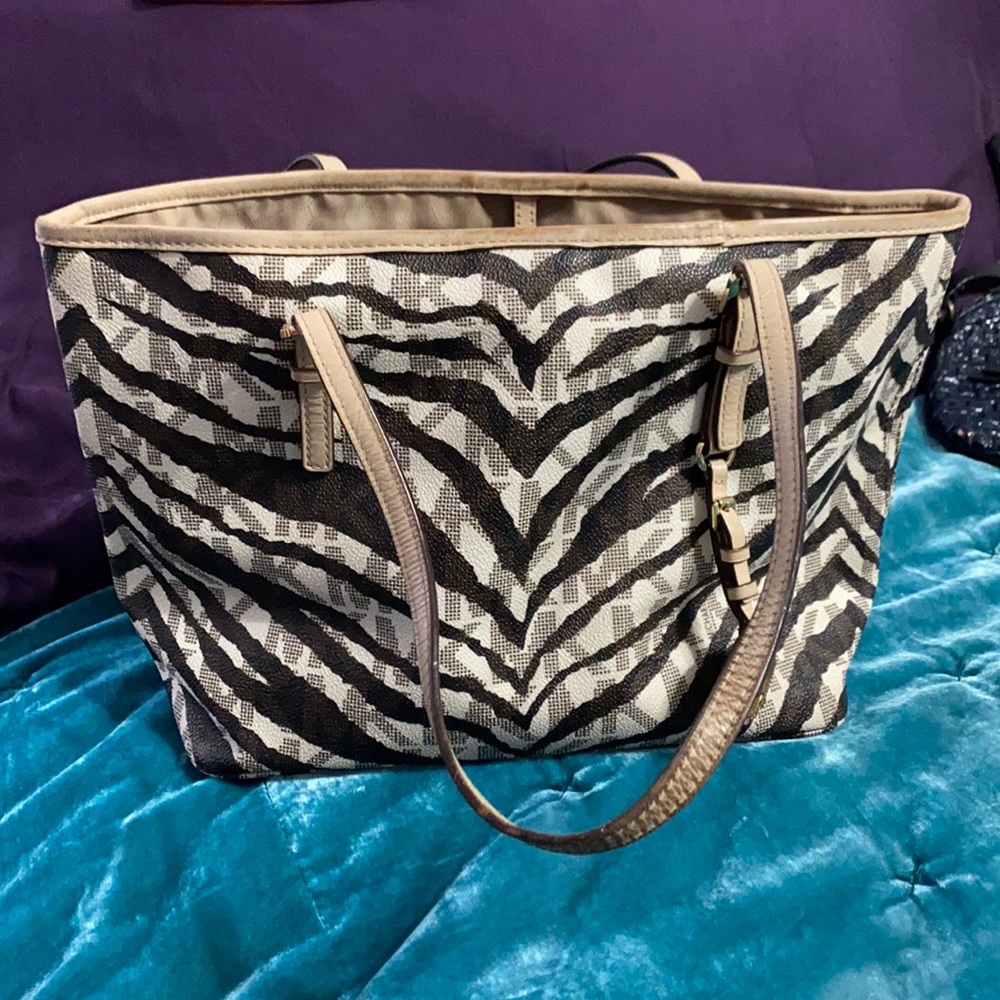 Michael Kors Signature Zebra Handbag